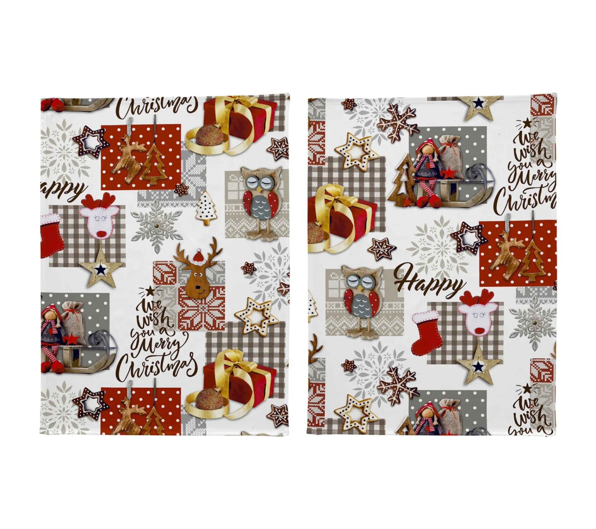 Online NAF NAF Lot De 2 Torchons De Noël Naive 50X70 Cm