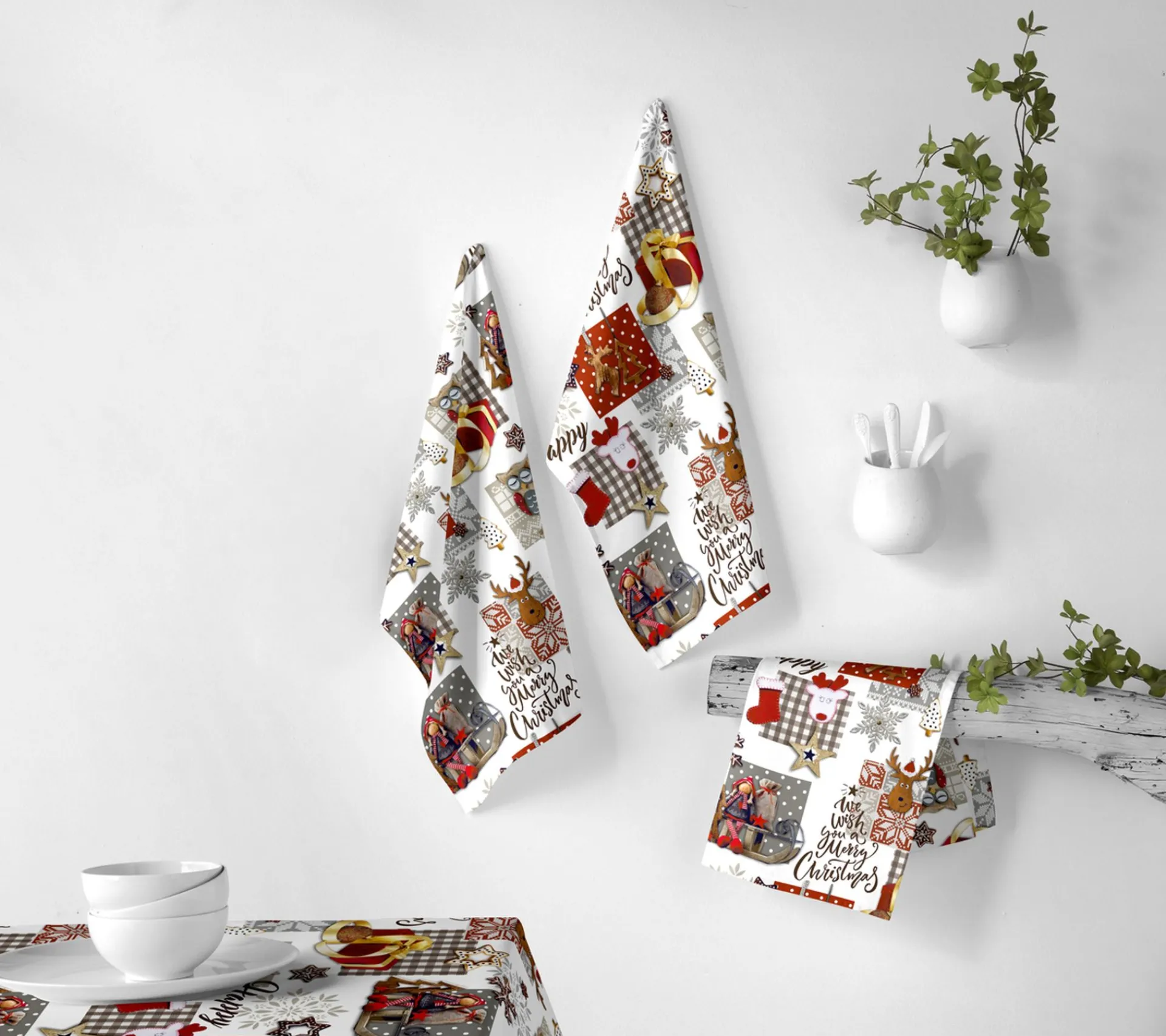 Online NAF NAF Lot De 2 Torchons De Noël Naive 50X70 Cm