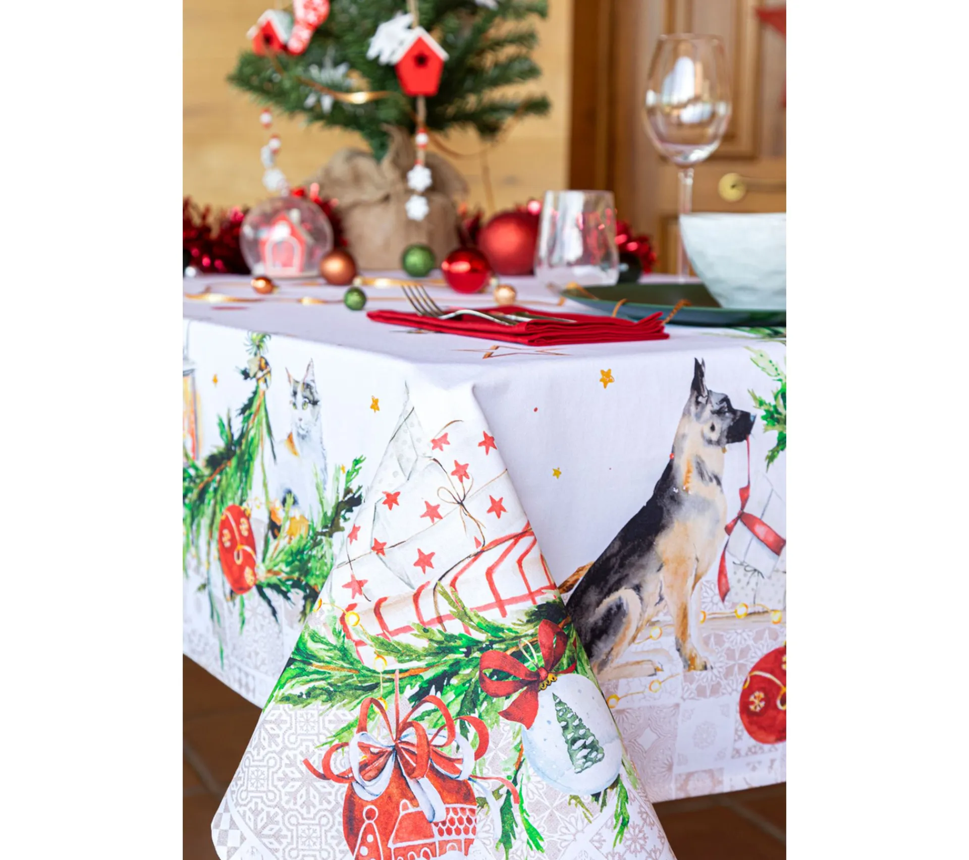Cheap NAF NAF Nappe De Noël Puppies 150X200 Cm