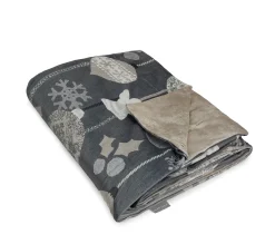 Shop NAF NAF Plaid Reversible De Velour De Noël Rustic 130X170 Cm