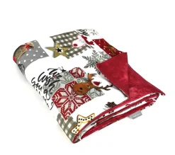 Online NAF NAF Plaid Reversible En Velour De Noël Naive 130X170 Cm