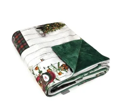 Outlet NAF NAF Plaid Reversible De Velour De Noël Holly Jolly 130X170 Cm
