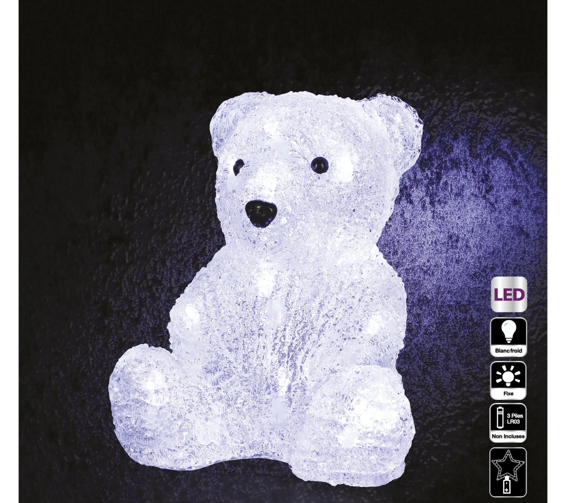 Hot * Objet Lumineux Ours Led Blanc