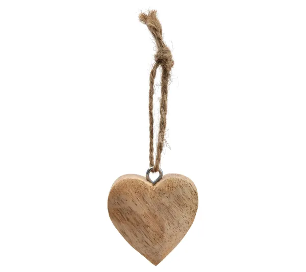 * Guirlande Et Boule De Sapin^Ornement A Suspendre Coeur Naturel