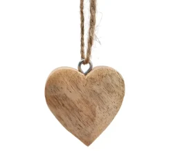 * Guirlande Et Boule De Sapin^Ornement A Suspendre Coeur Naturel