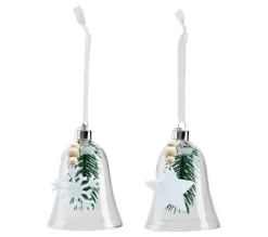 * Guirlande Et Boule De Sapin^Ornement H.8 Cm Cloche Transparent