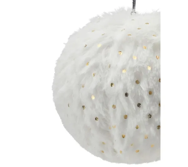 * Guirlande Et Boule De Sapin^Ornement Paillete D.8 Cm Siberie Gris / Blanc