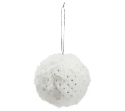 * Guirlande Et Boule De Sapin^Ornement Paillete D.8 Cm Siberie Gris / Blanc