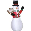 Discount OUTSUNNY Bonhomme De Neige Gonflable 3 Led H 180 Cm Polyester Impermeable Blanc