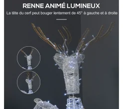 Flash Sale OUTSUNNY Déco Renne De Noël Lumineux 92 Led Blanc Froid