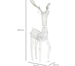 Flash Sale OUTSUNNY Déco Renne De Noël Lumineux 92 Led Blanc Froid