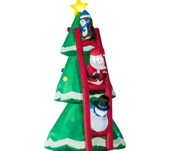 Online OUTSUNNY Décoration Gonflable Led Sapin De Noël Décore 2,47H M
