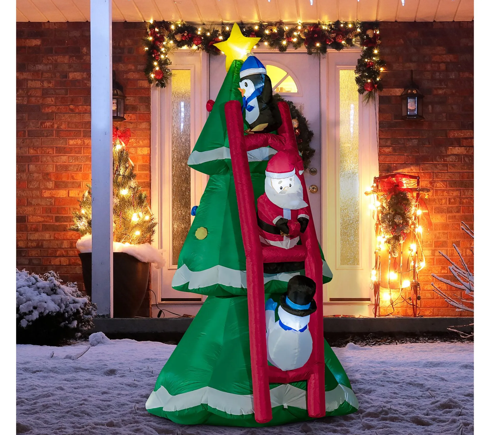 Online OUTSUNNY Décoration Gonflable Led Sapin De Noël Décore 2,47H M