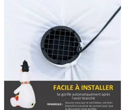 Best OUTSUNNY Ours Polaire Gonflable Led De Noël Avec Pingouin Cadeau