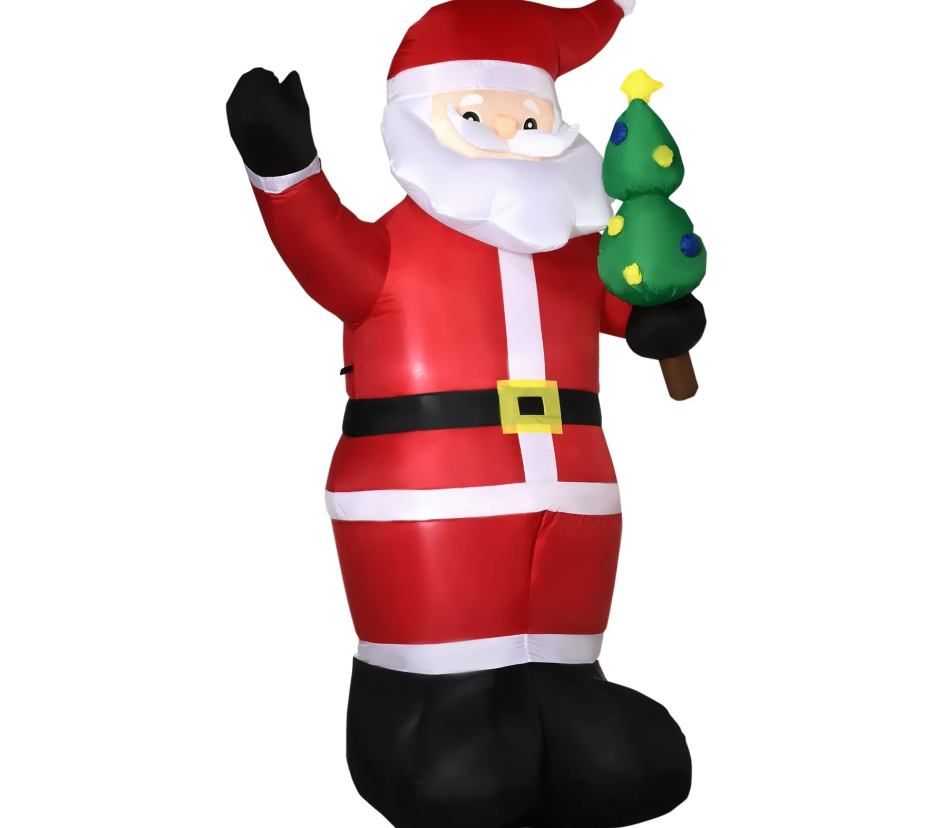 Discount OUTSUNNY Pere Noël Gonflable Led 2,45H M Polyester Impermeable Rouge Vert