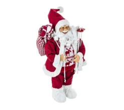 Online * Pere Noël Déco "Traditionnel" 61Cm Rouge Et Blanc