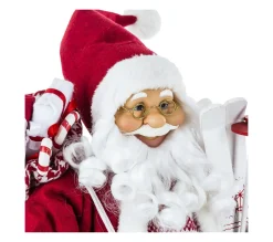 Online * Pere Noël Déco "Traditionnel" 61Cm Rouge Et Blanc