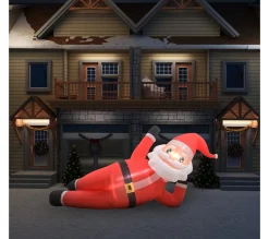 Online * Pere Noël Gonflable Led Ip44 Rouge 360 Cm Xxl