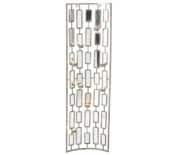 Outlet * Photophore Avec Miroirs "Comenza" 122Cm Gris