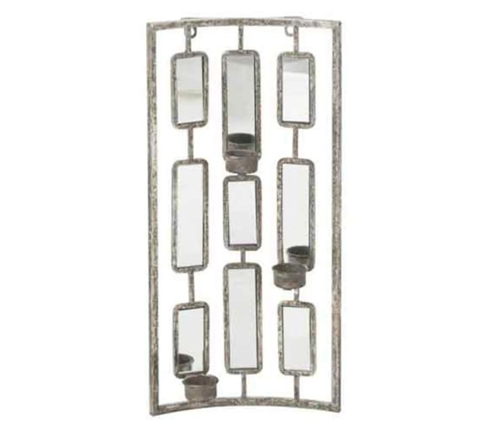 Outlet * Photophore Avec Miroirs "Comenza" 52Cm Gris