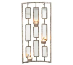 Outlet * Photophore Avec Miroirs "Comenza" 52Cm Gris