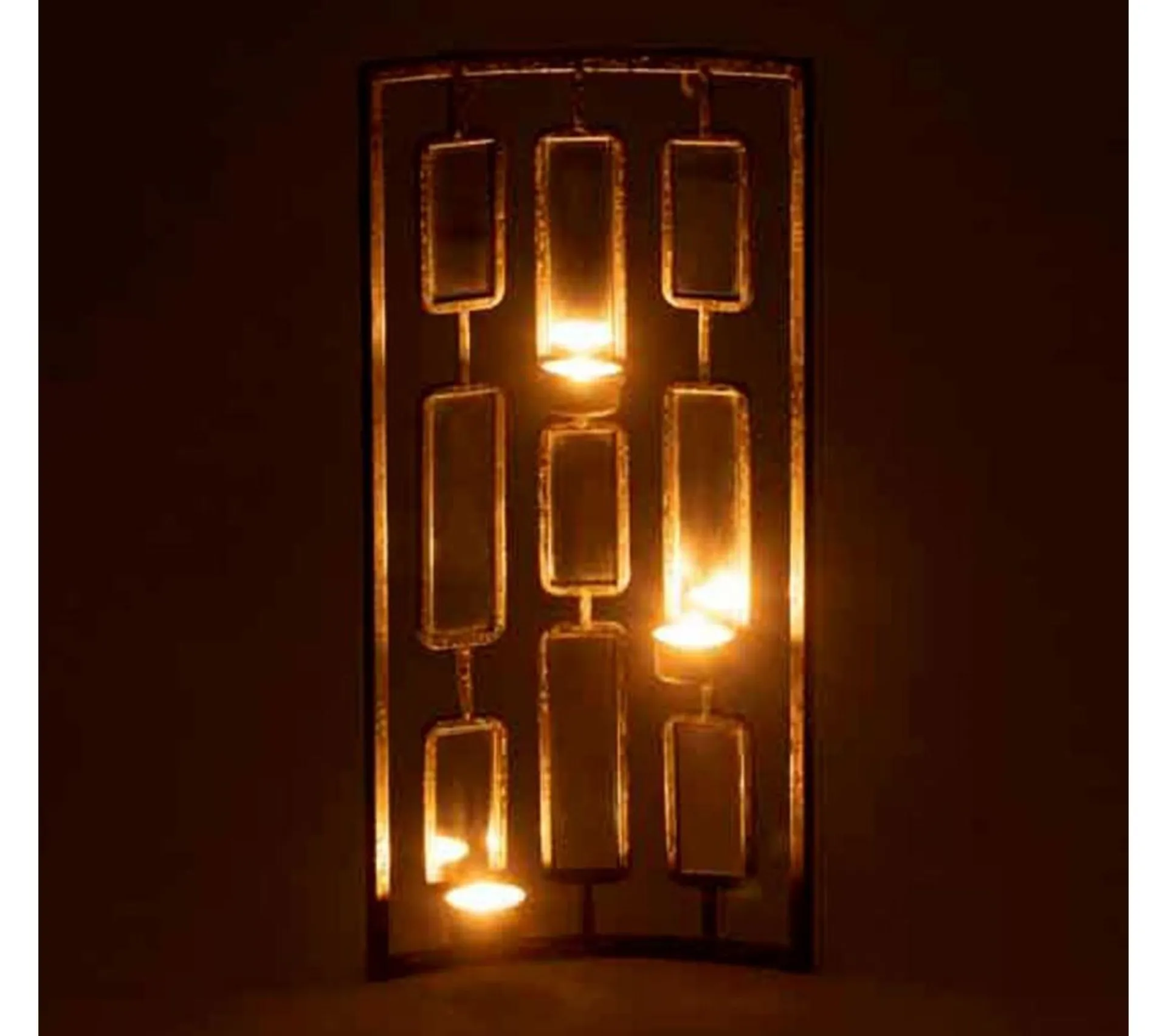 Outlet * Photophore Avec Miroirs "Comenza" 52Cm Gris