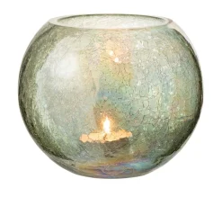 Cheap * Photophore Boule En Verre "Craquele" 19Cm Vert