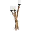 Cheap * Photophore Déco 3 Tetes "Morceaux" 50Cm Naturel