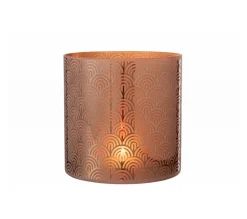 Cheap * Photophore Déco En Verre "Arc" 25Cm Orange
