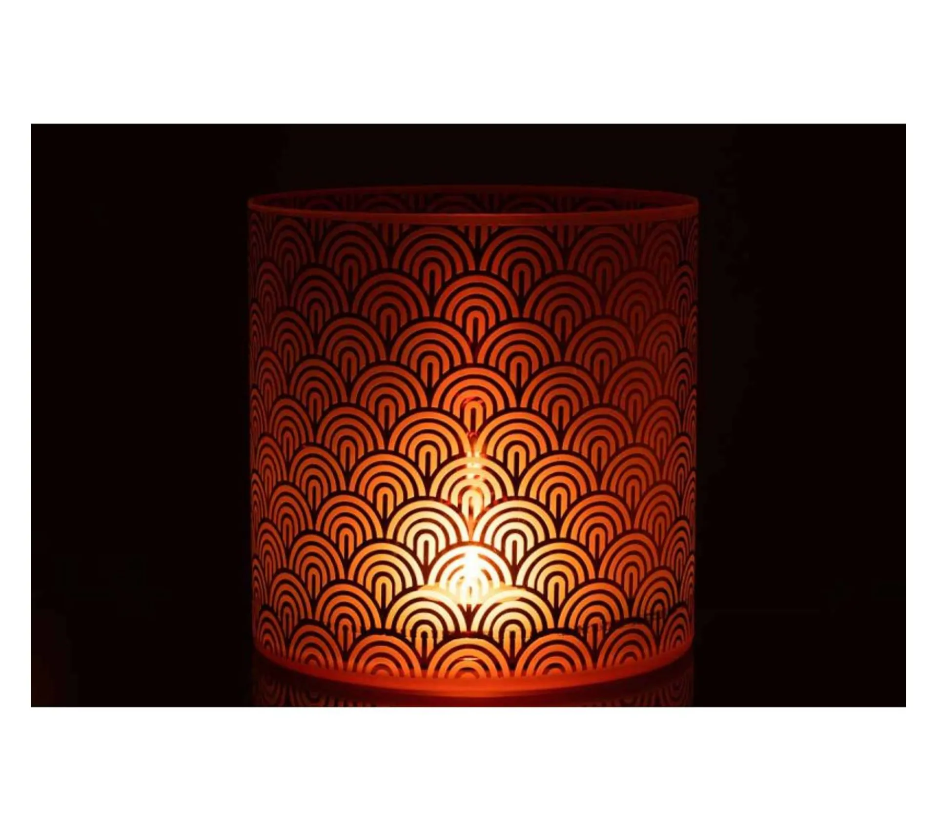 Cheap * Photophore Déco En Verre "Arc" 25Cm Orange