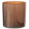 Best Sale * Photophore Déco En Verre "Arc" 15Cm Orange