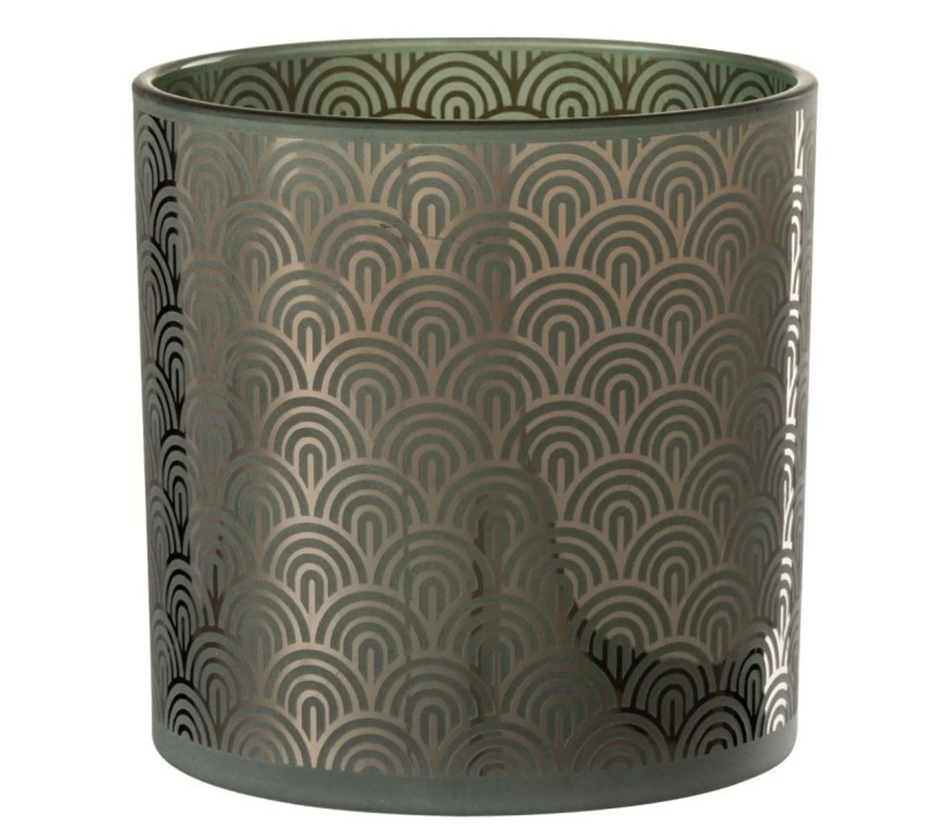 Store * Photophore Déco En Verre "Arc" 15Cm Vert
