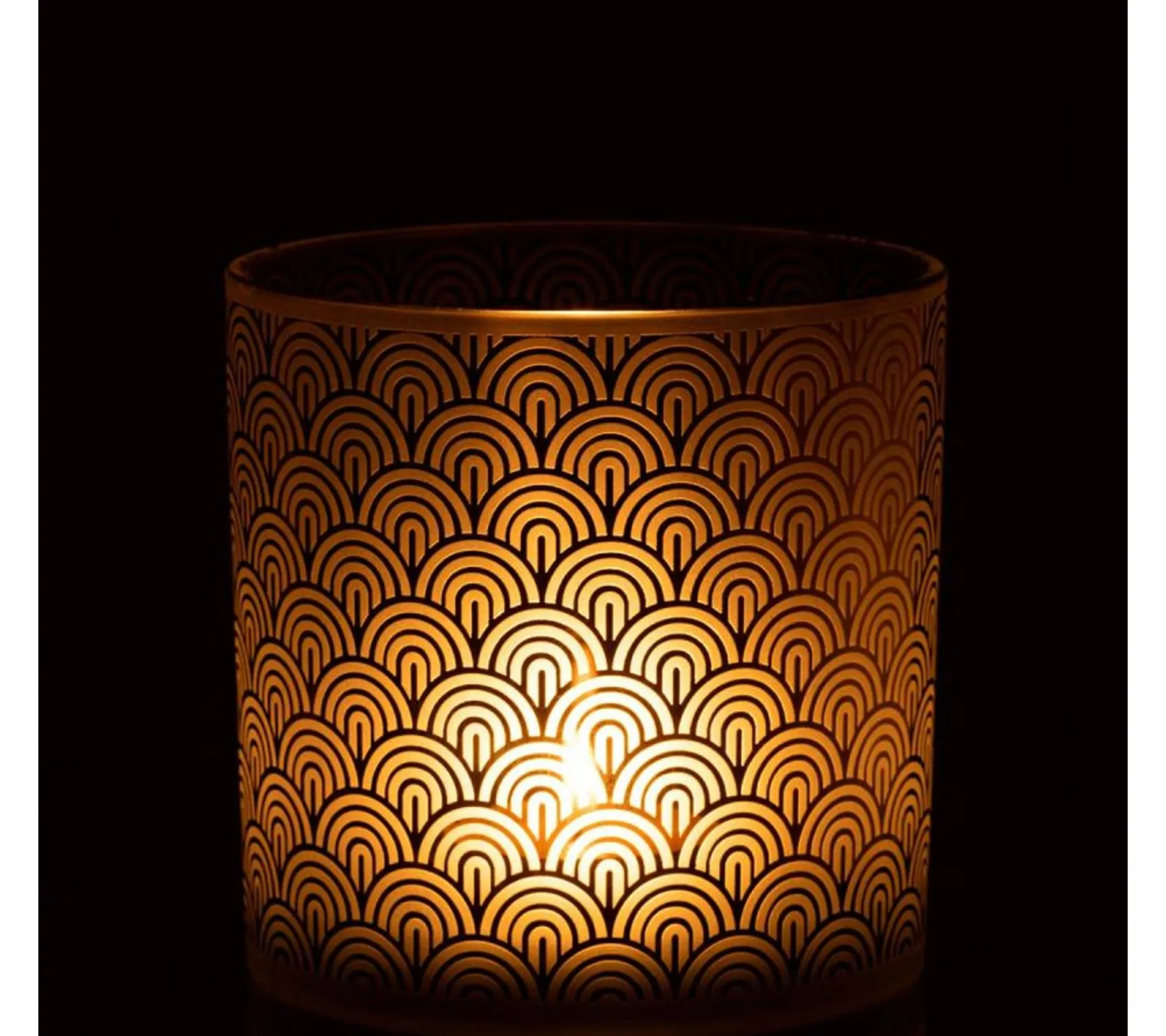 Store * Photophore Déco En Verre "Arc" 15Cm Vert