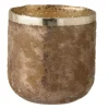 Flash Sale * Photophore Déco En Verre "Frosty" 18Cm Rose