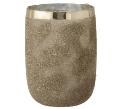 Cheap * Photophore Déco En Verre "Frosty" 25Cm Argent