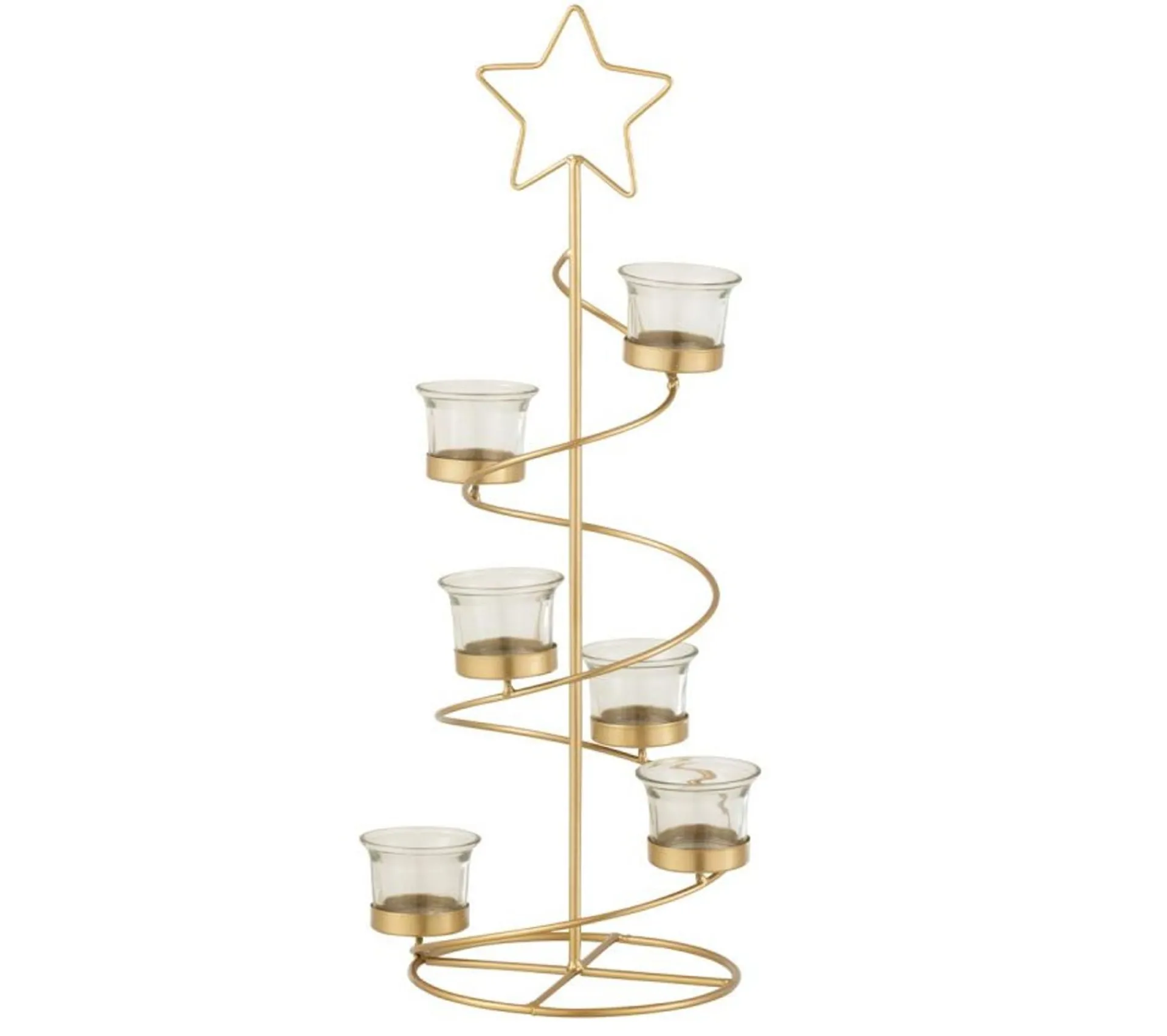 Best * Photophore Design "Arbre Spirale" 50Cm Or