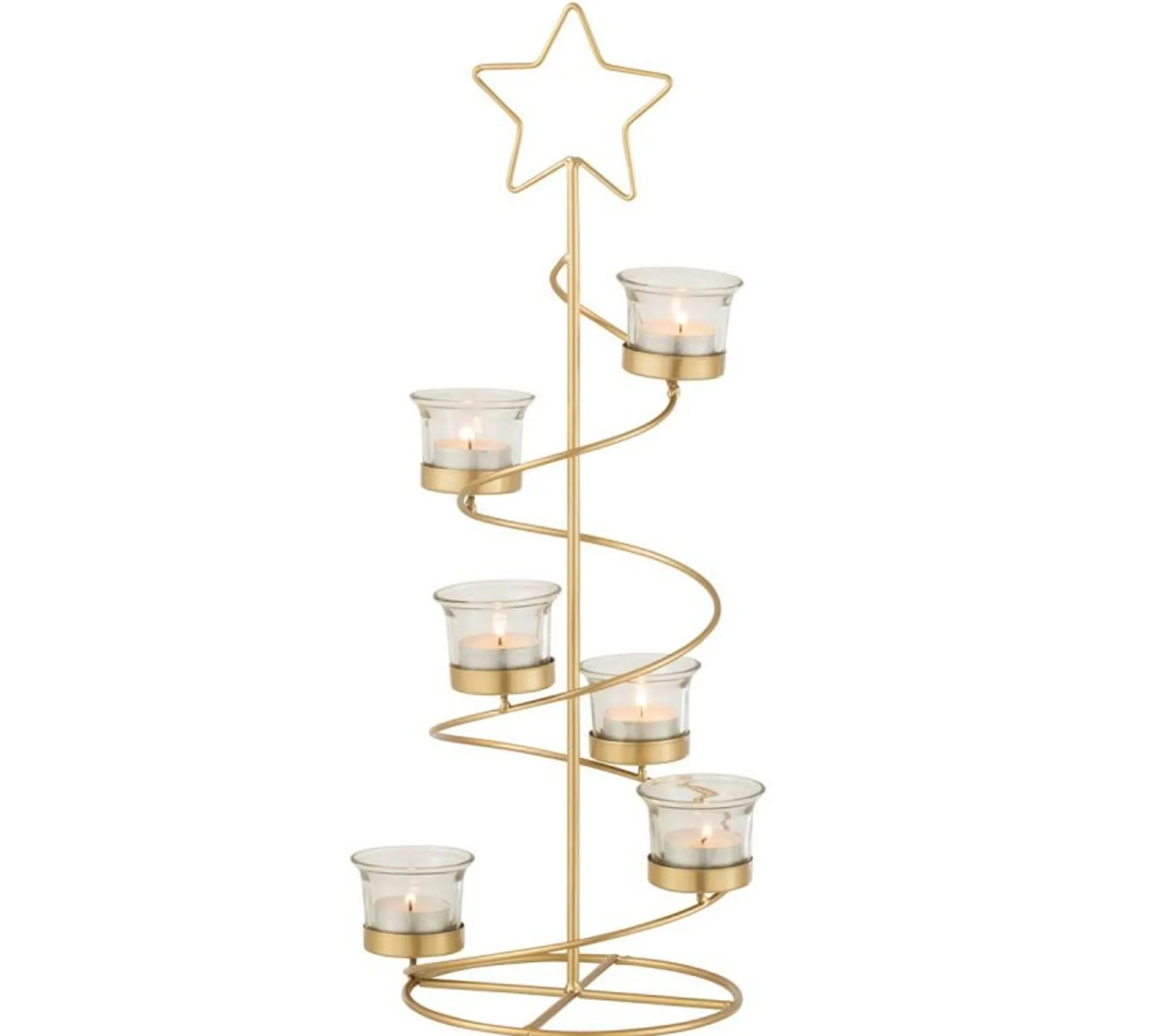 Best * Photophore Design "Arbre Spirale" 50Cm Or