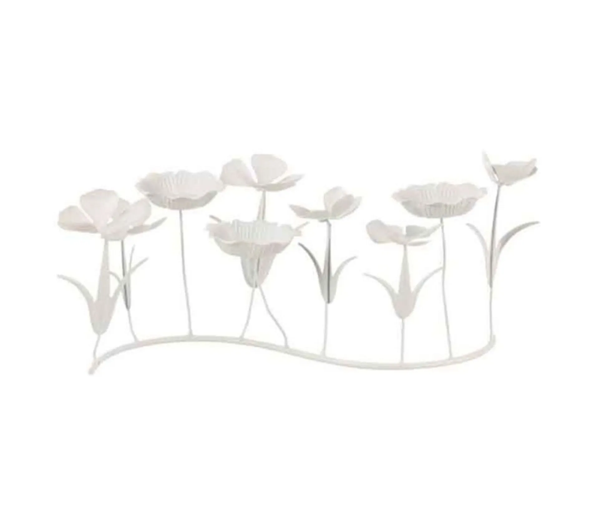 Best Sale * Photophore Design "Bougies Fleurs" 44Cm Blanc