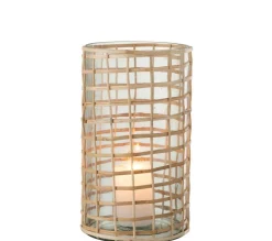 Best Sale * Photophore Design En Rotin "Lamina" 25Cm Naturel