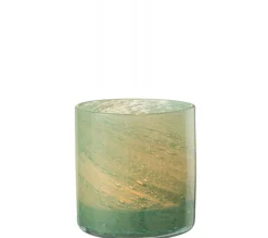 Hot * Photophore Design En Verre "Jade" 12Cm Vert