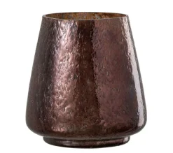 Cheap * Photophore Design En Verre "Arrondi" 16Cm Marron