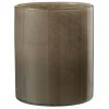 Sale * Photophore Design En Verre "Jade" 18Cm Marron