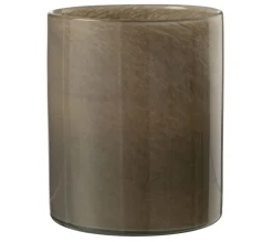 Sale * Photophore Design En Verre "Jade" 18Cm Marron