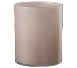 Flash Sale * Photophore Design En Verre "Jade" 18Cm Rose