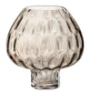 Sale * Photophore Design En Verre "Ambre" 25Cm Marron
