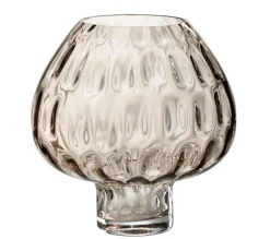 Sale * Photophore Design En Verre "Ambre" 25Cm Marron