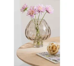 Sale * Photophore Design En Verre "Ambre" 25Cm Marron
