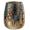 Flash Sale * Photophore Design En Verre "Lise" 16Cm Marron