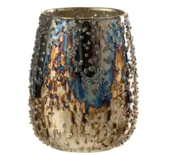 Flash Sale * Photophore Design En Verre "Lise" 16Cm Marron