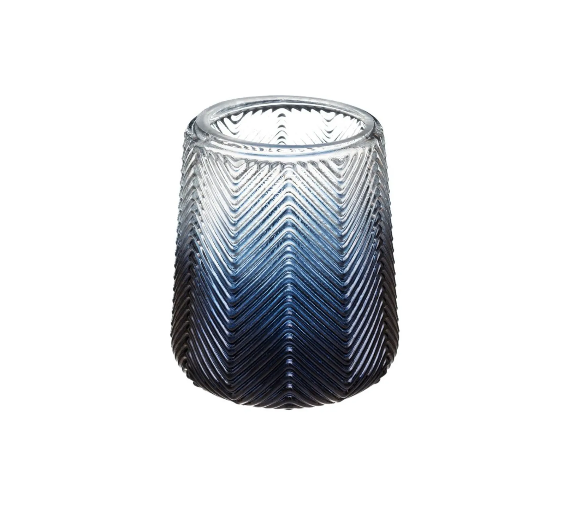 Hot * Photophore Design En Verre "Shade" 13Cm Bleu